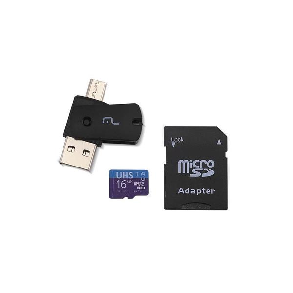 Imagem de 4x1 Adapt Usb Dual Dv+sd+cart U1 C10 16gb - Mc150