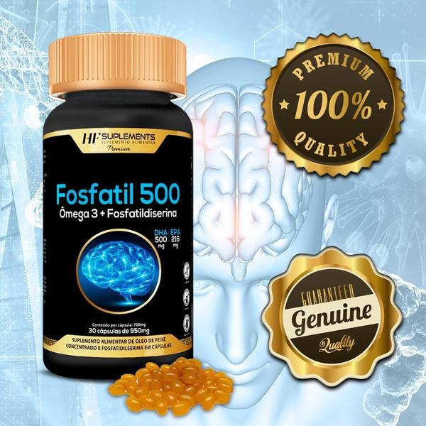 Imagem de 4Xfosfatil500 Omega 3+Fosfatildiserina 30Caps Hf Suplementos