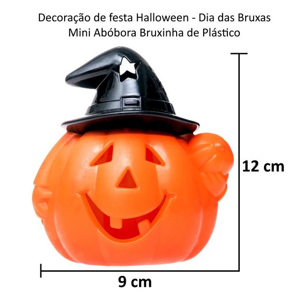 Imagem de 5 Abóboras Bruxinha Decoração de Festa Halloween Bruxas