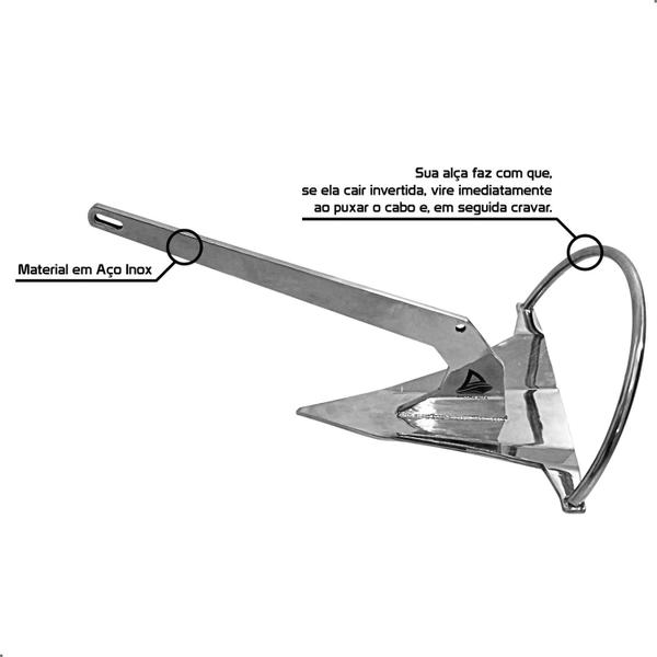 5 Âncora Alfa 3,6kg Para Embarcações Até 22 Pés Jet Ski Outros Imagem de 5 Âncora Alfa 3,6kg Para Embarcações Até 22 Pés Jet Ski Outros