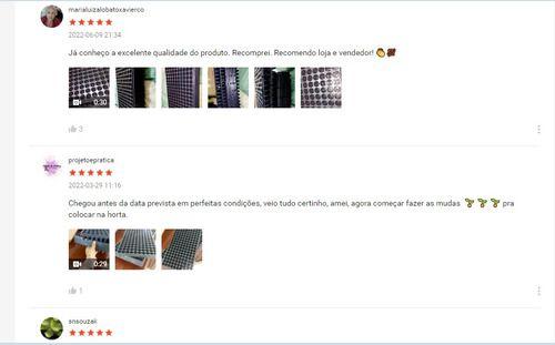 Imagem de 5 Bandejas Para Mudas Sementeira Com 200 Células