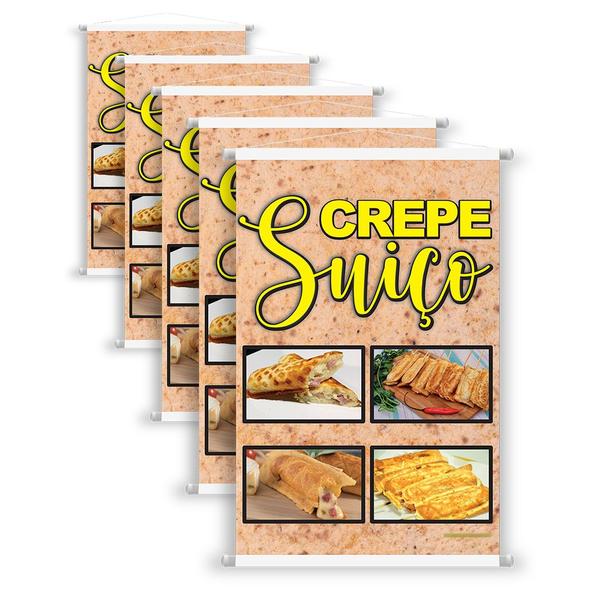 5 Banners Crepes Suíços - G Artes Imagem de 5 Banners Crepes Suíços