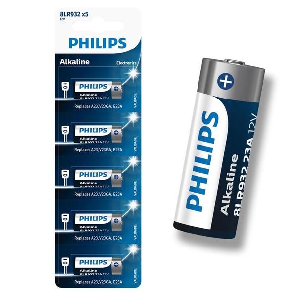 Imagem de 5 Baterias 12V Philips 23a Alcalina - Kit com 1 Cartela