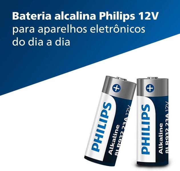 Imagem de 5 Baterias 12V Philips 23a Alcalina - Kit com 1 Cartela