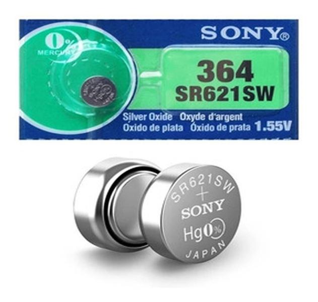 Imagem de 5 Baterias Sony 364 Sr621 Orig. Ag1 Lr620 Lr621 Lr60 Relógio