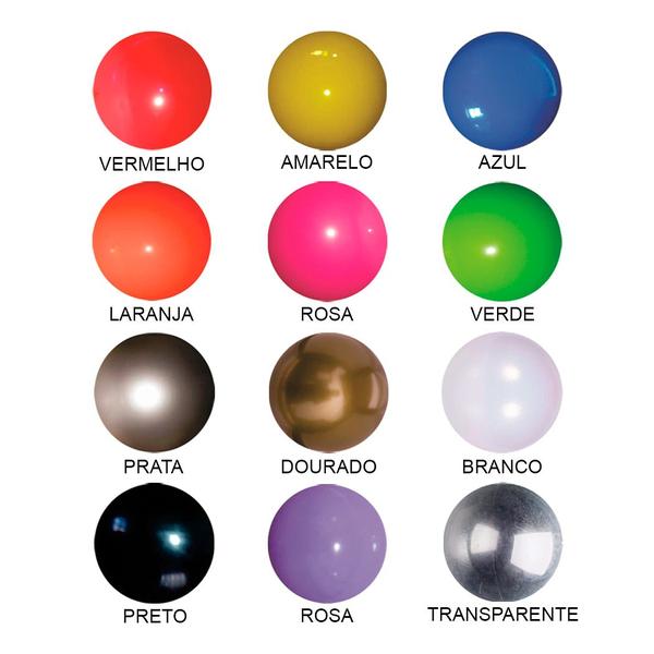 Imagem de 5 Bola Bolão De Vinil Lisa 36cm Decoração Festa Coloridas