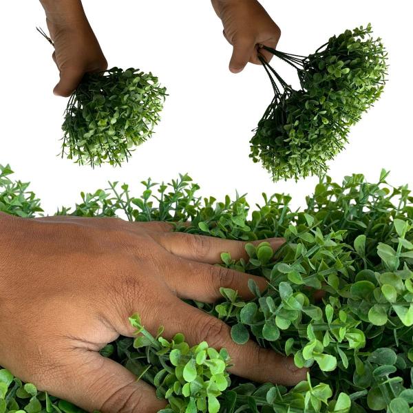 5 buquês de mini eucalipto 6 hastes cada plantas artificiais para decoração de mesas e recepção - DE0324 - Decora Flores Artificiais Imagem de 5 buquês de mini eucalipto 6 hastes cada plantas artificiais para decoração de mesas e recepção - DE0324