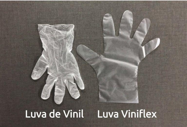 Imagem de 5 Caixas Luva Viniflex Descartável Tipo Vinil Com 100 unidades Sem Pó