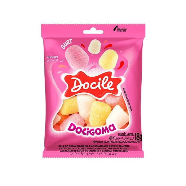 5 Caixas Mini Bala de Goma Docigoma Gurt 24un 18g Docile Imagem de 5 Caixas Mini Bala de Goma Docigoma Gurt 24un 18g Docile
