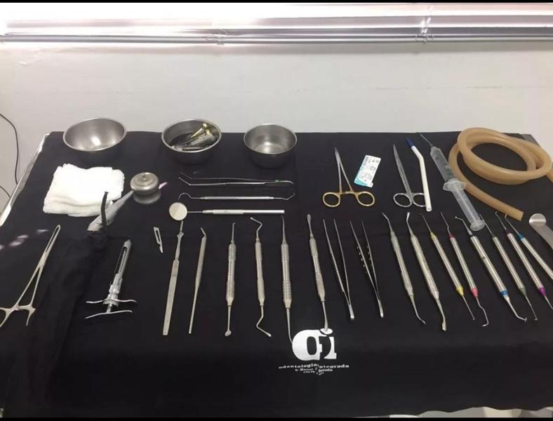 Imagem de 5 Campos Cirúrgicos De Instrumentos de Brim leve 100% algodão de medidas 60 cm x 80 Cm.