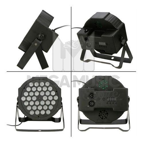 Imagem de 5 Canhão Refletor Led Par 64 Rgb Triled 36 Leds 3w Dmx Bivolt