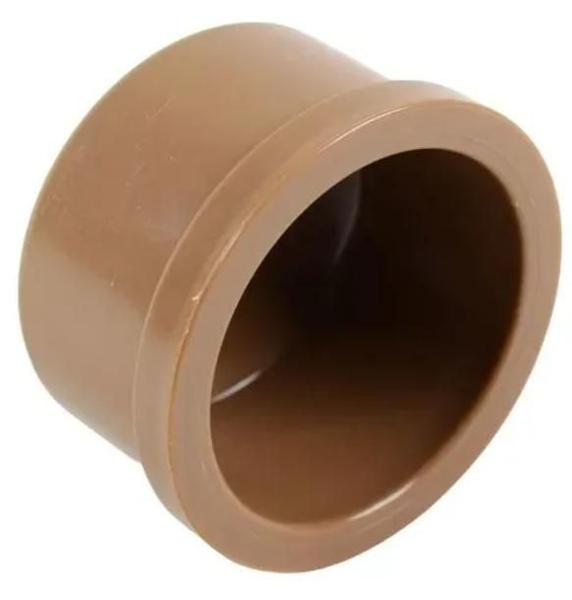 Imagem de 5 Caps Tampão Soldável 50mm 1 1/2' Pvc Marrom