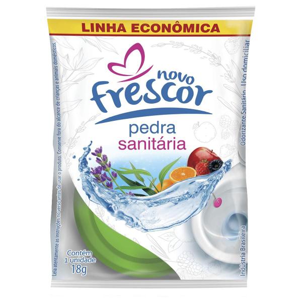 Imagem de 5 Cartelas com 12 Unidades Detergente / Pedra Sanitária 18g Novo Frescor Descarga - Kit 60 Unidades Para Vaso Sanitário