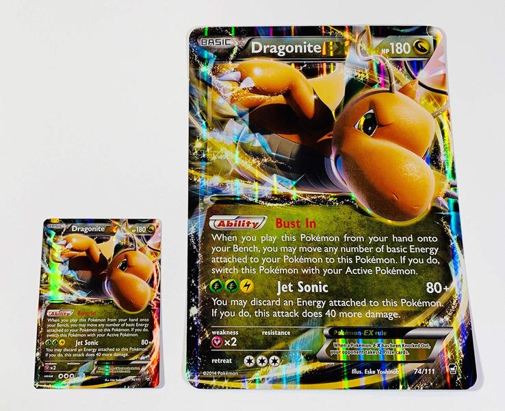 Imagem de 5 Cartões Pokemon Jumbo Oversized em TOP LOADERS! EX GX Legendary Full Art Jogos Inexplorados