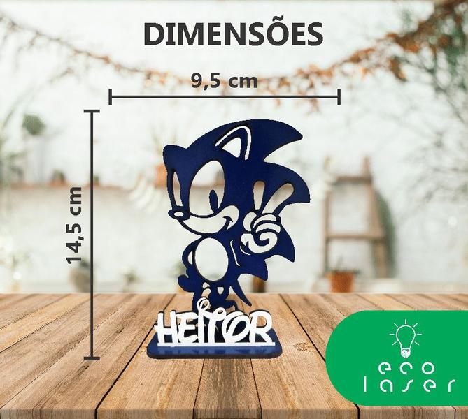 Imagem de 5 Centros de Mesa Sonic Personalizado Festa Aniversário