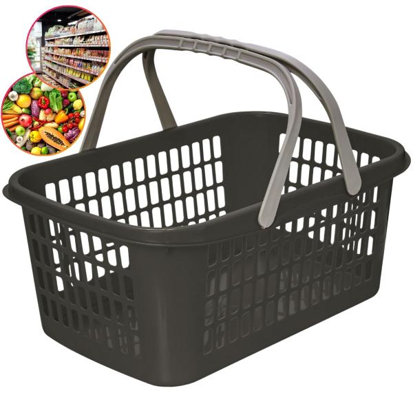 5 Cesta Cestinha Plástica Supermercado Mercado Reforçado 9 L - Usual Utilidades Imagem de 5 Cesta Cestinha Plástica Supermercado Mercado Reforçado 9 L