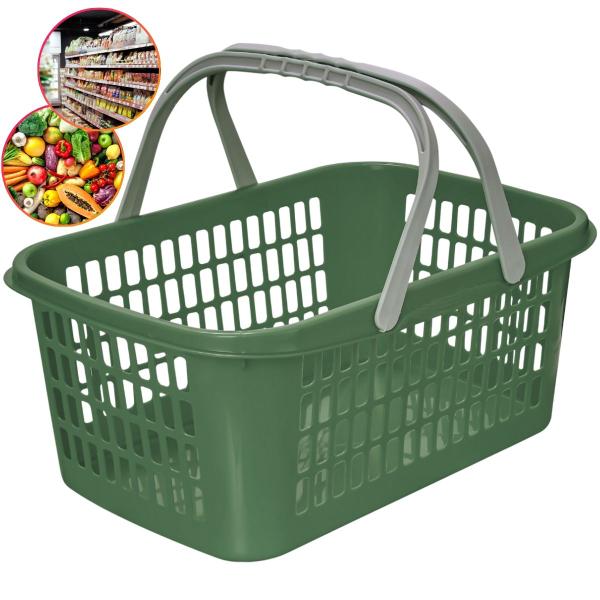 Imagem de 5 Cesta Cestinha Plástica Supermercado Mercado Reforçado 9 L