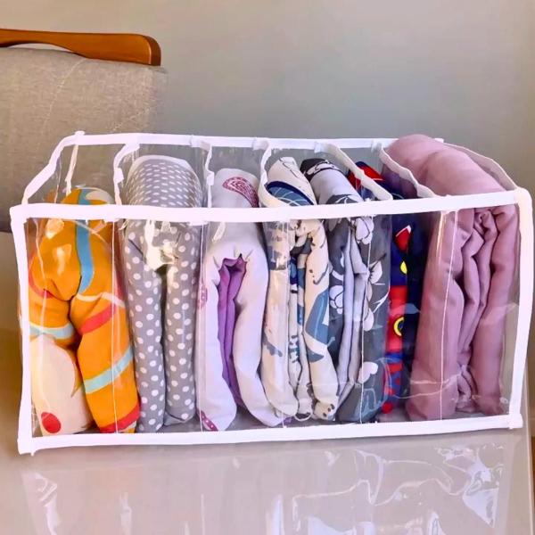 Imagem de 5 Colmeia Organizadora de Roupas ideal para Calça Jeans, Toalhas, Blusas, Lençol, Jaquetas. GG 40x25x20