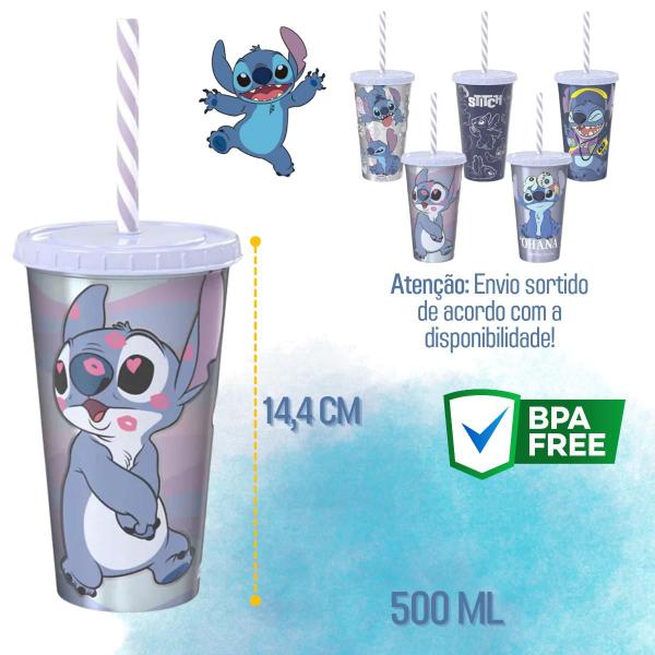 Imagem de 5 Combo Cinema Em Casa Balde De Pipoca E Copo Lilo E Stitch