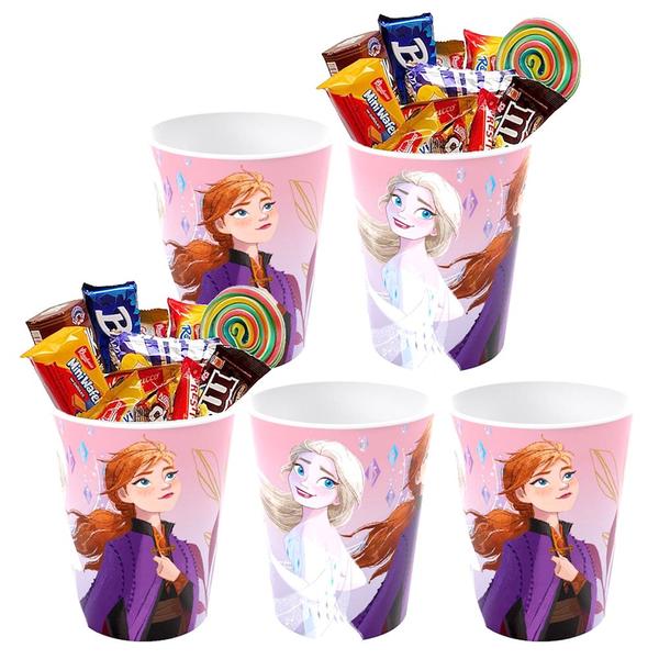 Imagem de 5 Copos 320ml Frozen Sacolinha Surpresa Aniversário Infantil Decoração e Doces