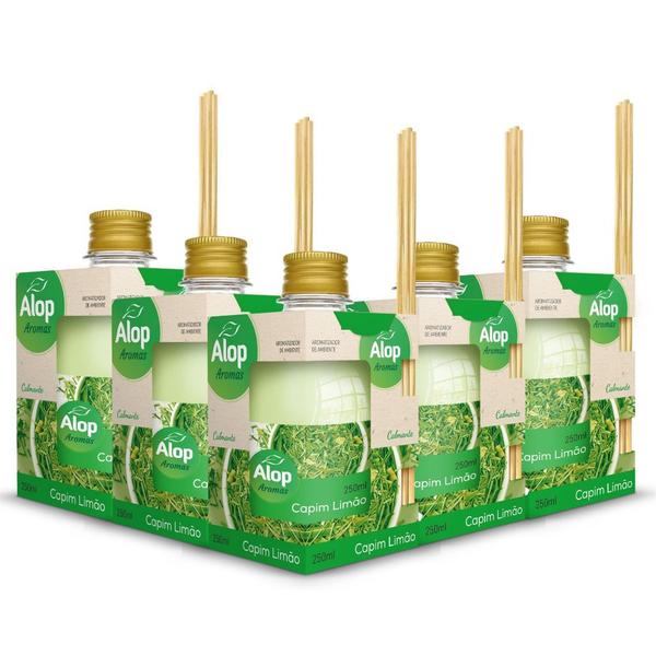 Imagem de 5 Difusor De Ambiente 250ml Alop Capim Limão