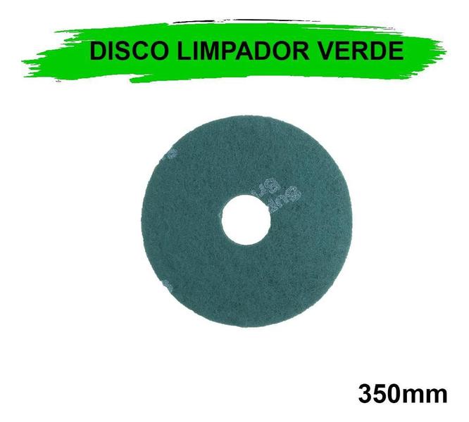 Imagem de 5 Disco British Verde 350Mm Enceradeira Para Limpeza Piso