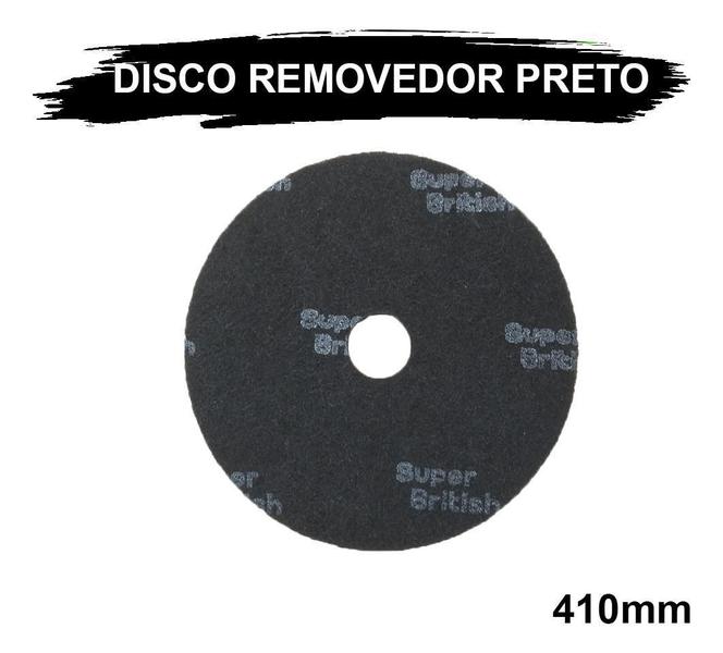 Imagem de 5 Disco Removedor Preto British 410Mm P/Lavadora Enceradeira