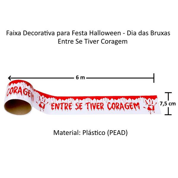 Imagem de 5 Faixas Decoração Vermelha com Sangue Halloween Festa