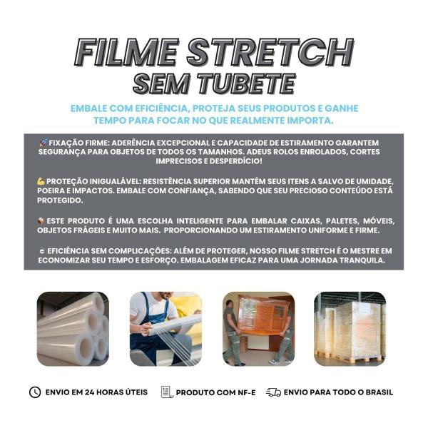 Imagem de 5 Filmes Stretch Manual Profissional Transparente 50Cm 180Mt