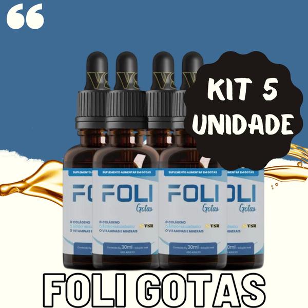 Imagem de 5 frasco foli gotas original 30ml