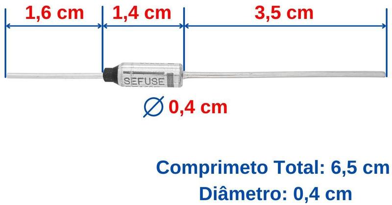 Imagem de 5 Fusível Térmico Panela Elétrica 184C 250V 10A 184 Graus