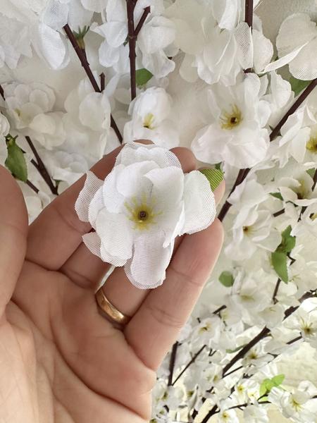 Imagem de 5 Galhos Flor Pessegueiro Cerejeira Artificial Cheia Arranjo