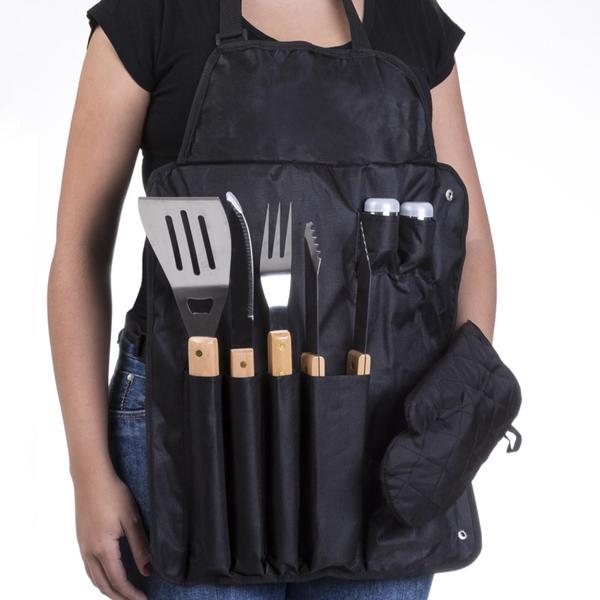 5 Kits Para Churrasco no Estojo Avental - 8 Itens - ZZ Imagem de 5 Kits Para Churrasco no Estojo Avental - 8 Itens