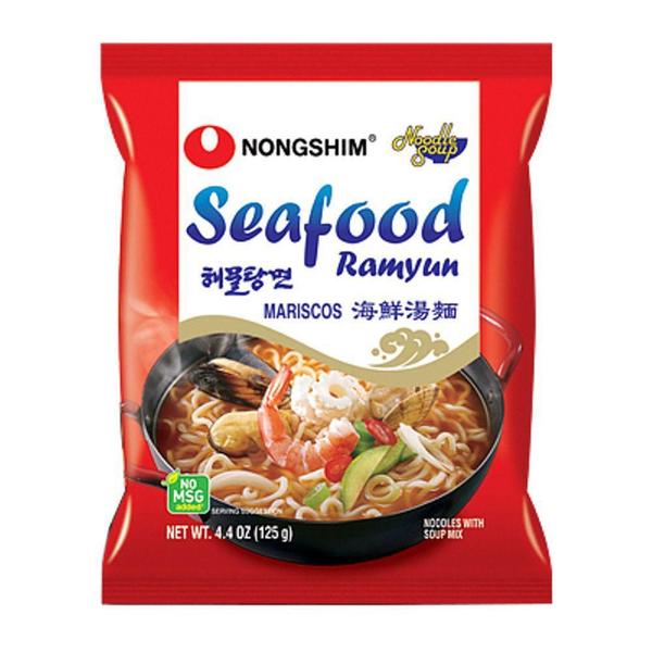 Imagem de 5 Lamen Coreano Seafood Sabor Picante E Frutos Do Mar 100G