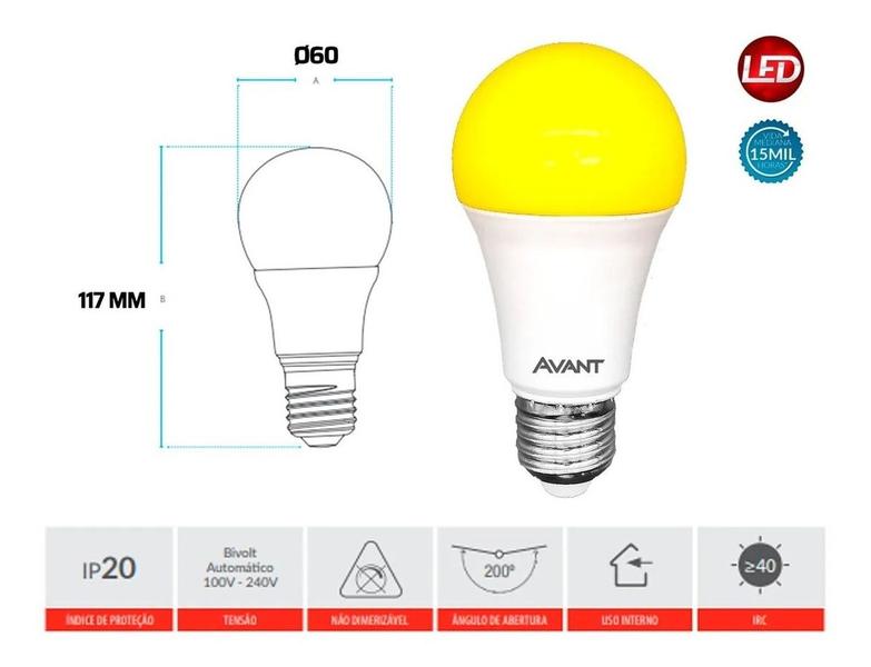 Imagem de 5 Lampada Led 12w Anti Inseto Mosquito Pernilongo Repelente