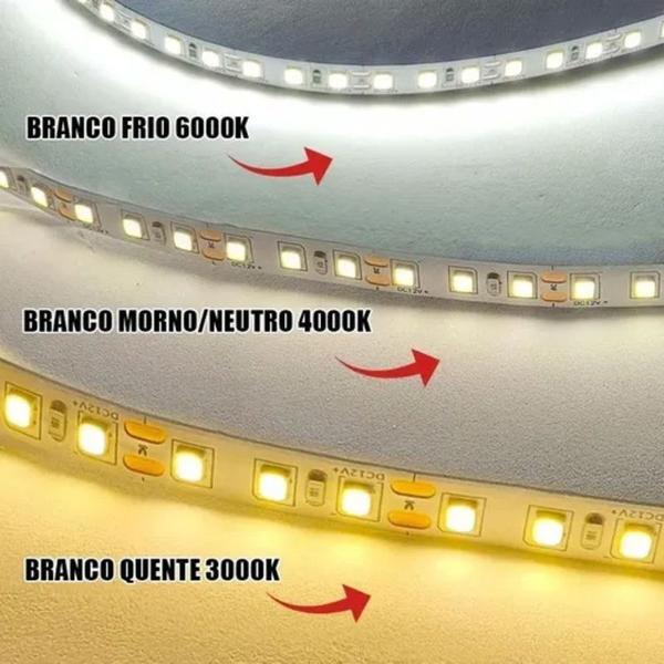 Imagem de 5 Metro Fita Led 2835 12v Ip20 240leds/m 3000k 4000K Ou 6000k