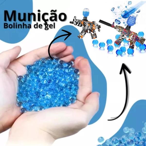 Imagem de 5 Mil Bolinha De Gel Azul Arminha Brinquedo Agua Orbeez