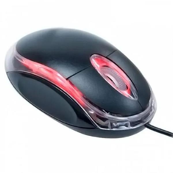 Imagem de 5 Mouses P/ Notebook Optico USB 1000 dpi c/ Led MS-9 Preto