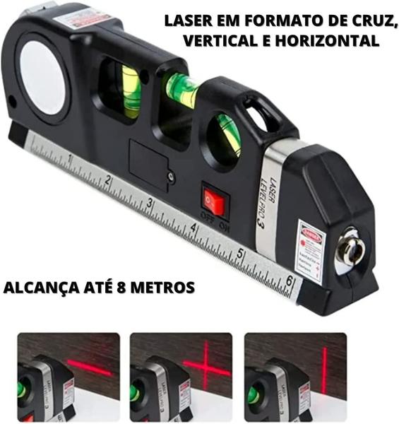 Imagem de 5 Nivel A Laser Em Aluminio Comtrena Regua Embutida