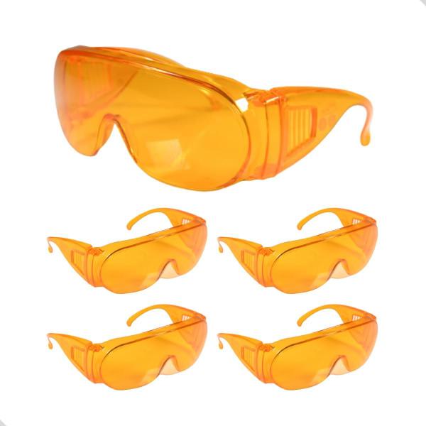5 óculos Proteção Escuridão Total Luz Azul Lente Laranja - Universal Automotive Imagem de 5 óculos Proteção Escuridão Total Luz Azul Lente Laranja