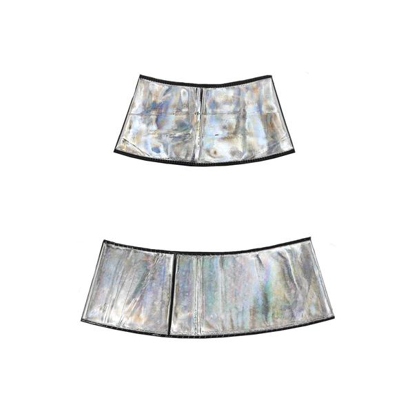 Imagem de 5 Pares Faixas Refletivas Branca Cristal Camisa Cone 50cm