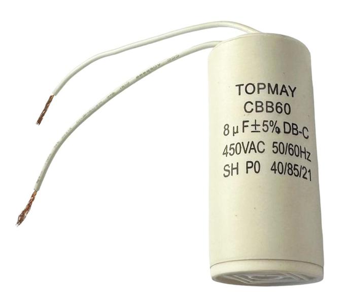 Imagem de 5 pçs capacitor de partida - acv 8uf x 450v - 8 uf x 450 vac