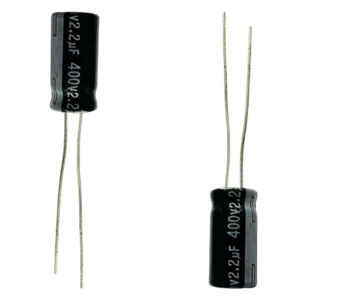 Imagem de 5 PÇS CAPACITOR ELETROLITICO 2,2X400V - 2,2UF X 400V 105º