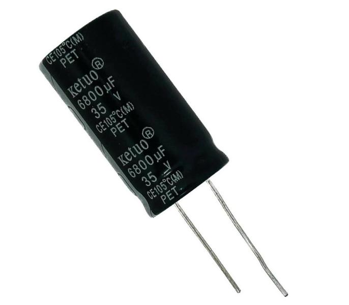 Imagem de 5 pçs - capacitor eletrolitico 6800x35v - 6800uf x 35v