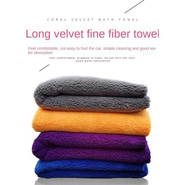 Imagem de 5*pcs Coral Fleece Absorbent Square, Toalha lavada de carro pequeno