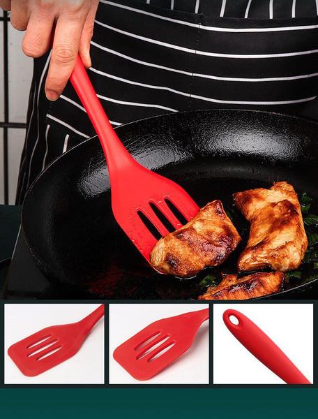 Imagem de 5 peças conjunto de utensílios de cozinha doméstica profissional cor sólida resistente ao calor cozinhar utensílio kit a