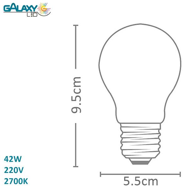 Imagem de 5 Peças Lâmpada Halógena A60 42W 220V E27 Quente