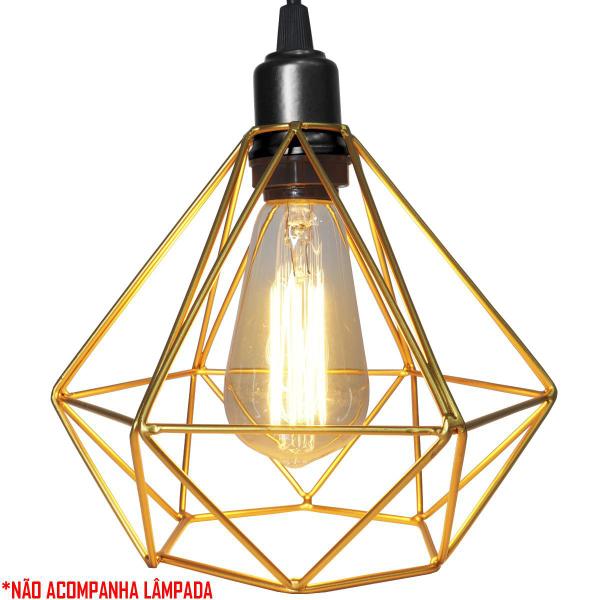 Imagem de 5 Pendentes Aramado Diamante Luminária Lustre P Teto Retrô Vintage Industrial Balcão Agp Ilumini