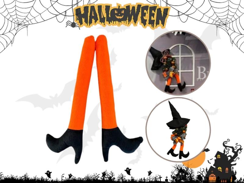 Imagem de 5 Perninhas de 35 cm Bruxa Halloween - Perna Assustadora de Bruxa.