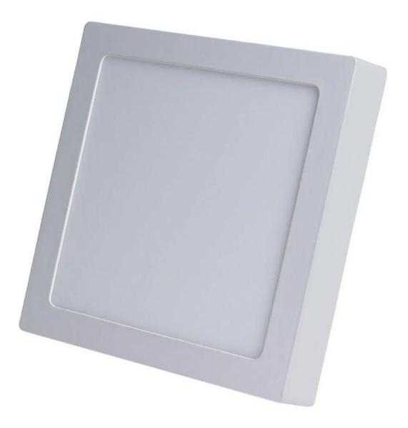 Imagem de 5 Plafon Painel Quadrado Sobrepor 18w Branco Quente 3000k